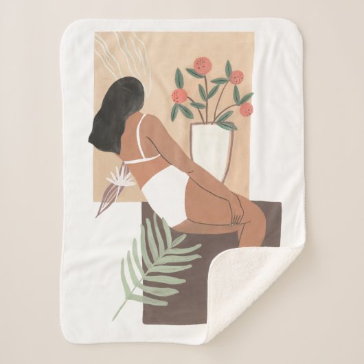 Lounging Frau Sherpadecke (Vorderseite)