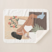 Lounging Frau Sherpadecke (Vorderseite (Horizontal))