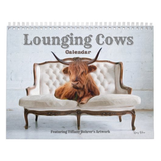 Lounging Kühe Kalender nach Tiffany Bohrer (Titelbild)
