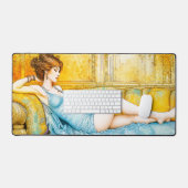 Lounging Lady Schreibtischunterlage (Tastatur & Maus)