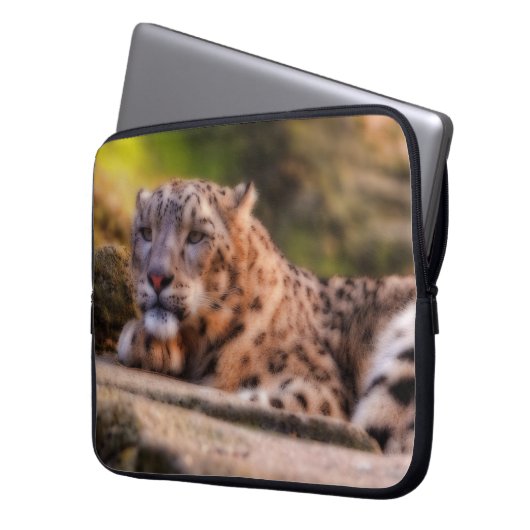 Lounging Leopard Laptopschutzhülle (Vorderseite Links)