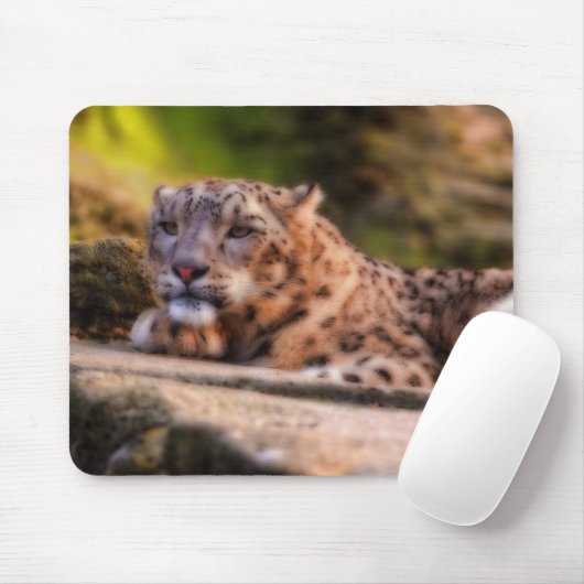 Lounging Leopard Mousepad (Mit Mouse)
