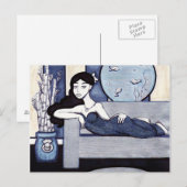 Lounging Lucy Post Card Postkarte (Vorne/Hinten)