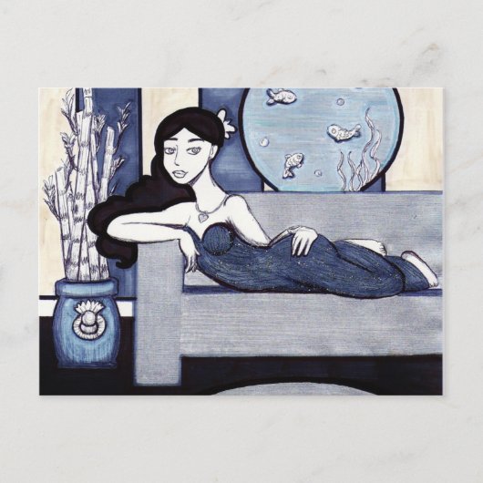 Lounging Lucy Post Card Postkarte (Vorderseite)