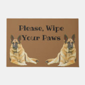 Lounging Schäferhund-Hund Fußmatte (Vorderseite)