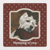 Lounging Westie auf Sofa Etiketten (Design 1)
