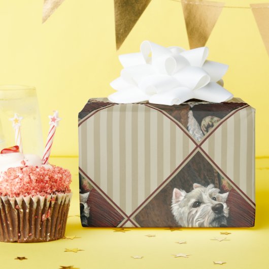 Lounging Westie auf Sofa Geschenkpapier (Geburtstagsparty)