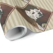 Lounging Westie auf Sofa Geschenkpapier (Rolleneckpunkt)