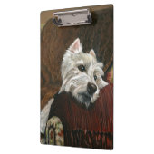 Lounging Westie auf Sofa Klemmbrett (Links)