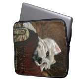 Lounging Westie auf Sofa Laptopschutzhülle (Vorderseite Links)