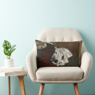 Lounging Westie auf Sofa Lendenkissen