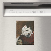 Lounging Westie auf Sofa Magnet (In Situ (Geschirrspüler))