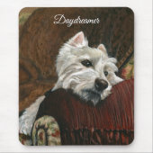 Lounging Westie auf Sofa Mousepad (Vorne)