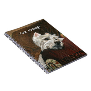 Lounging Westie auf Sofa Notizblock