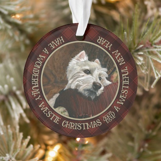 Lounging Westie auf Sofa Ornament (Baum)