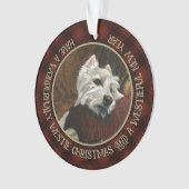 Lounging Westie auf Sofa Ornament (Vorderseite)