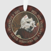 Lounging Westie auf Sofa Ornament (Vorderseite)