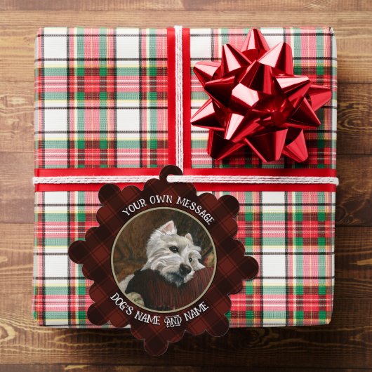 Lounging Westie auf Sofa Ornament Karte (Insitu (Geschenk))