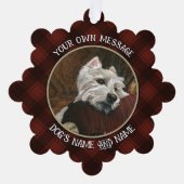 Lounging Westie auf Sofa Ornament Karte (Vorderseite)