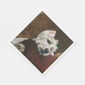 Lounging Westie auf Sofa Serviette (Ecke)