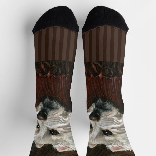 Lounging Westie auf Sofa Socken (Oben)