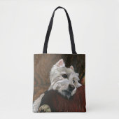 Lounging Westie auf Sofa Tasche (Vorderseite)