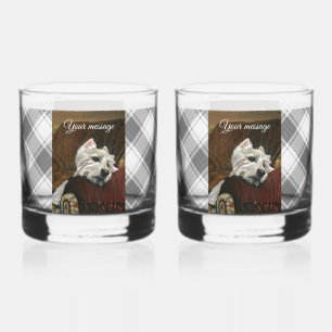 Lounging Westie auf Sofa Whiskyglas