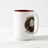 Lounging Westie auf Sofa Zweifarbige Tasse (VorderseiteRechts)