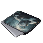 Lounging White Tiger Laptop Sleeve (Vorne Knopf)