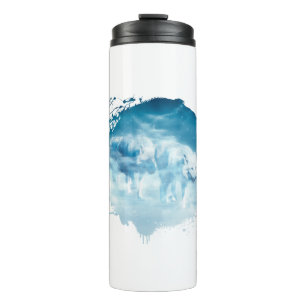 Loup Blanc Animal Vie Sauvage Jungle Nature Thermosbecher