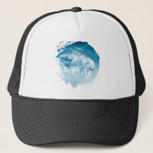 Loup Blanc Animal Vie Sauvage Jungle Nature Truckerkappe
