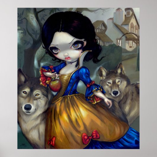 Loup-Garou Blanche Neige ART DRINT Snow White Wolf Poster (Vorne)