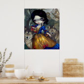 Loup-Garou Blanche Neige ART DRINT Snow White Wolf Poster (Küche)