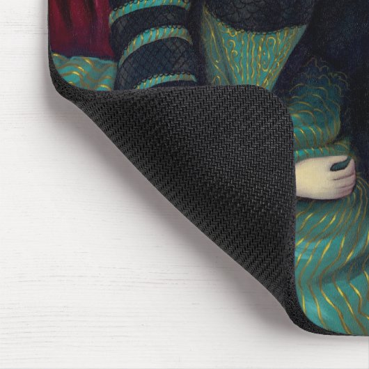 Loup-Garou:  Gotischer Wolf Mousepad der Noir (Ecke)