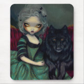 Loup-Garou:  Gotischer Wolf Mousepad der Noir (Vorne)