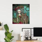 Loup-Garou: La Foret gothic wolf Rokoko Art Print Poster (Heimbüro)