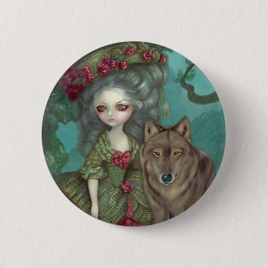 "Loup-Garou: La Foret" Knopf Button (Vorderseite)