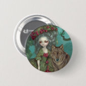 "Loup-Garou: La Foret" Knopf Button (Vorne & Hinten)