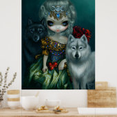 Loup-Garou La Grande Prêtresse ART PRINT Wolf Poster (Küche)