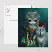 "Loup-Garou:  La Grande Prêtresse" Postkarte (Vorne/Hinten)