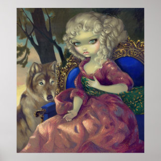 Loup-Garou: L'Aube ART PRINT gothischer Rokoko Wol Poster