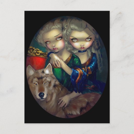 "Loup-Garou:  Les Jumeaux" Postkarte (Vorderseite)