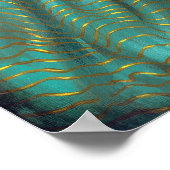 Loup-Garou: Noir Black Wolf Gothic Rokoko Print Poster (Ecke)