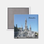 Lourdes - basilica - basilique - France Magnet (Vorderseite/Rückseite)