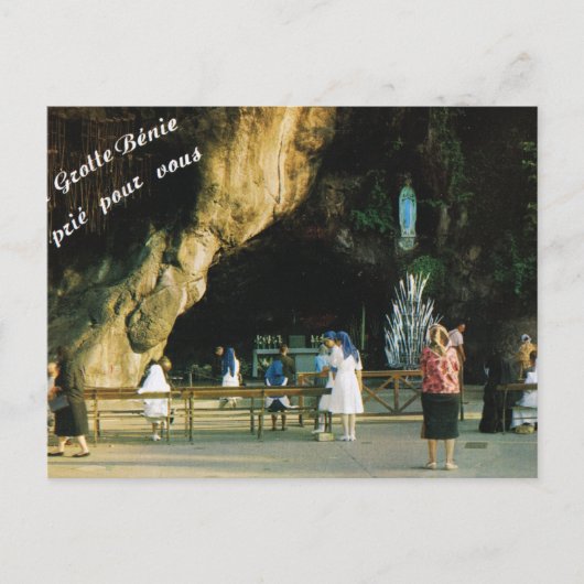 Lourdes, das Grotto Postkarte (Vorderseite)