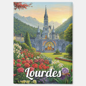 Lourdes France Travel Blume Magnet (Vorderseite)