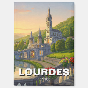 Lourdes France Travel Magnet