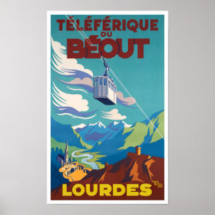 Lourdes France Vintage Poster