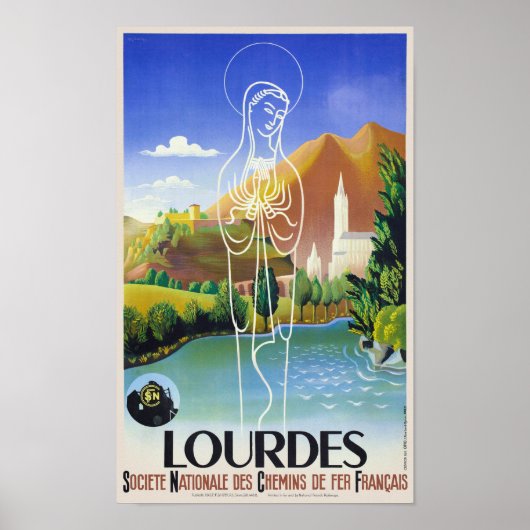 Lourdes France Vintage Poster 1939 (Vorne)