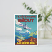 Lourdes France Vintage Postkarte (Stehend Vorderseite)